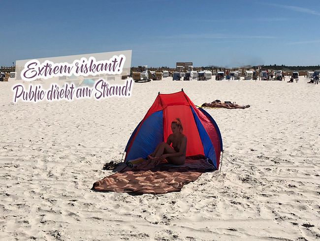 Extrem riskant! Public direkt am Strand!