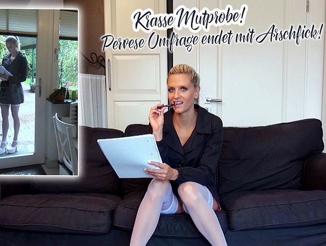 Krasse Mutprobe! Perverse Umfrage endet mit Arschfick!